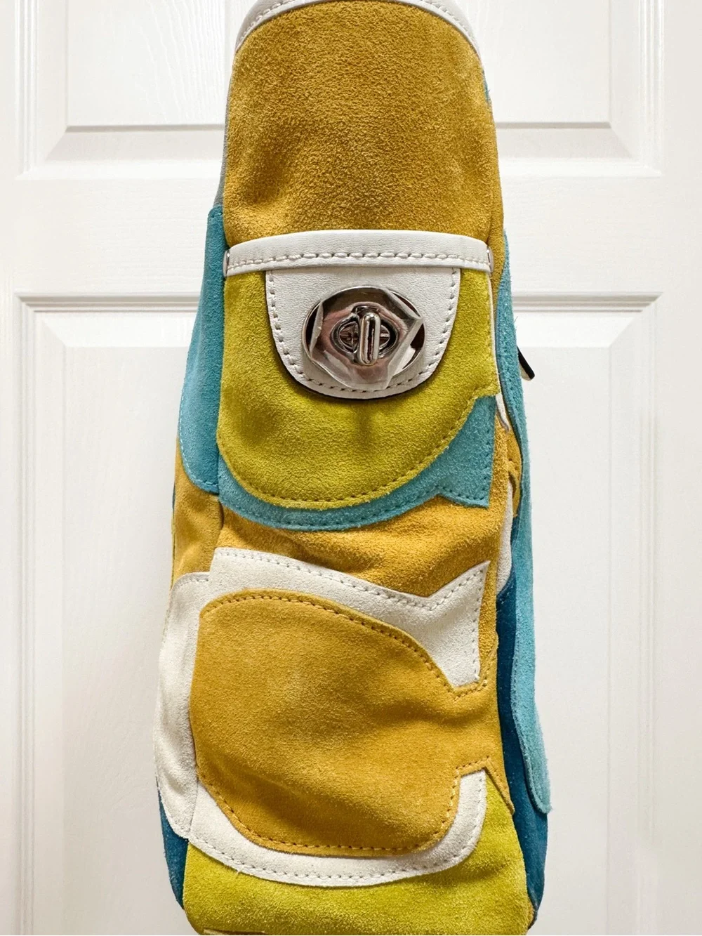 Coach Gallery Tote Optic Signature‎ Suede Patchwork Multicolor Bag Ltd Edition